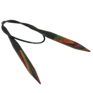 Lana Grossa Circular knitting needle design-wood multicolor 9mm/40cm