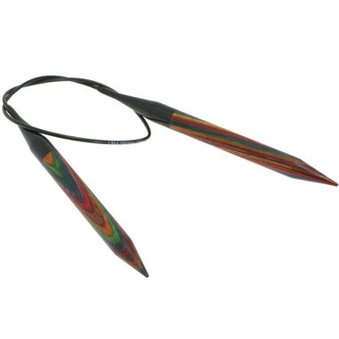Lana Grossa Circular knitting needle design-wood multicolor 12mm/60cm