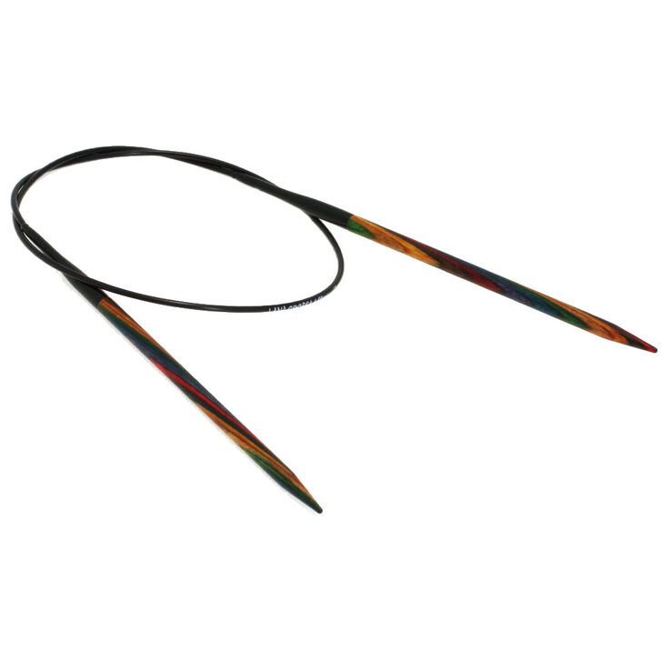 Lana Grossa Circular knitting needle design-wood multicolor 4,5mm/60cm