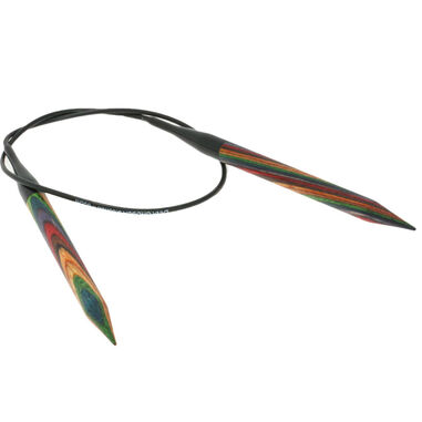 Lana Grossa Circular knitting needle design-wood multicolor 9mm/60cm