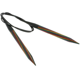 Lana Grossa Circular knitting needle design-wood multicolor 10mm/80cm
