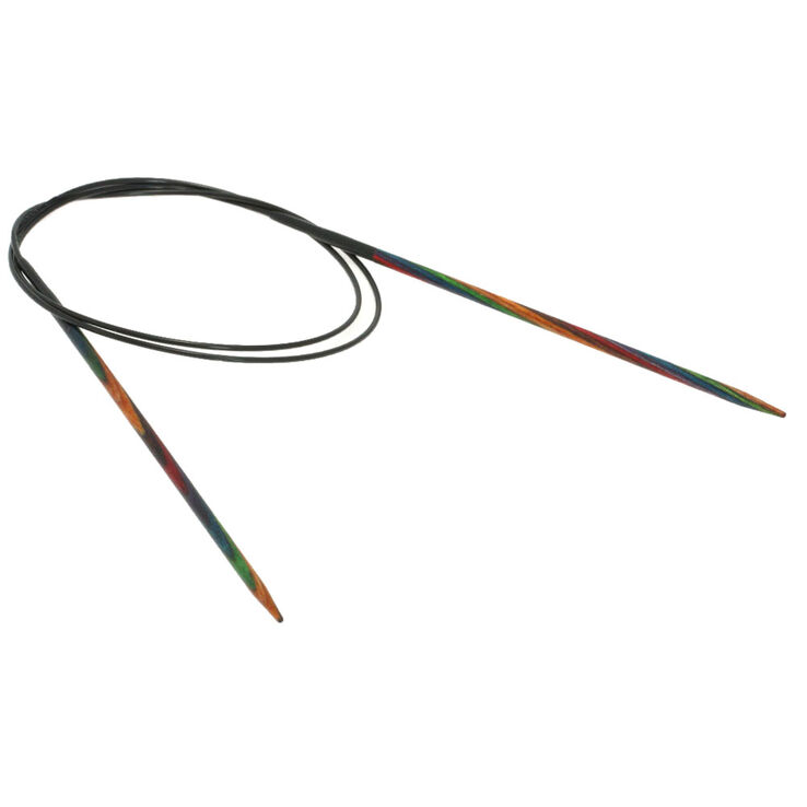 Lana Grossa Circular knitting needle design-wood multicolor 3,25mm/80cm