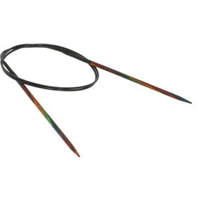 Lana Grossa Circular knitting needle design-wood multicolor 3,5mm/80cm
