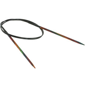 Lana Grossa Circular knitting needle design-wood multicolor 3,75mm/80cm