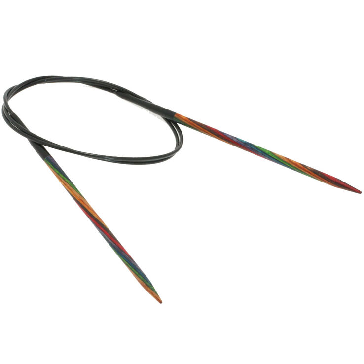Lana Grossa Circular knitting needle design-wood multicolor 4mm/80cm