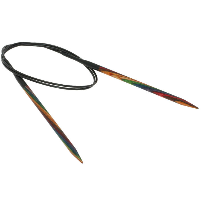 Lana Grossa Circular knitting needle design-wood multicolor 5mm/80cm