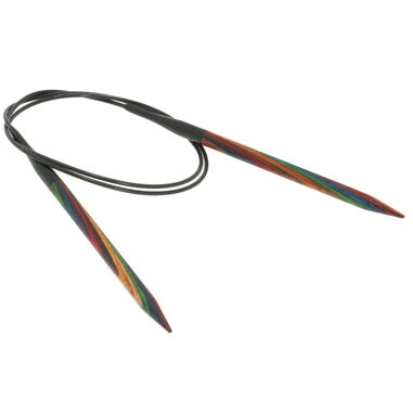 Lana Grossa Circular knitting needle design-wood multicolor 6mm/80cm