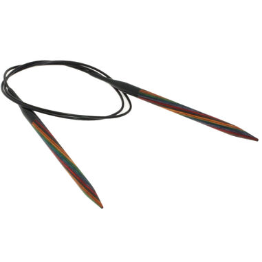 Lana Grossa Circular knitting needle design-wood multicolor 6,5mm/80cm