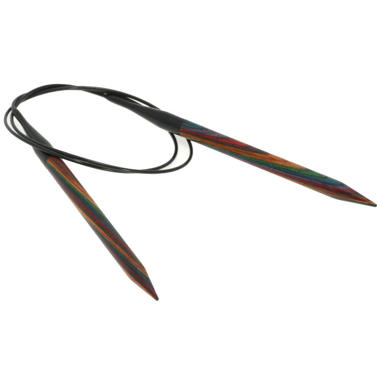 Lana Grossa Circular knitting needle design-wood multicolor 8mm/80cm
