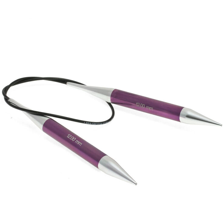 Lana Grossa Circular knitting needle aluminum Rainbow 12mm/60cm