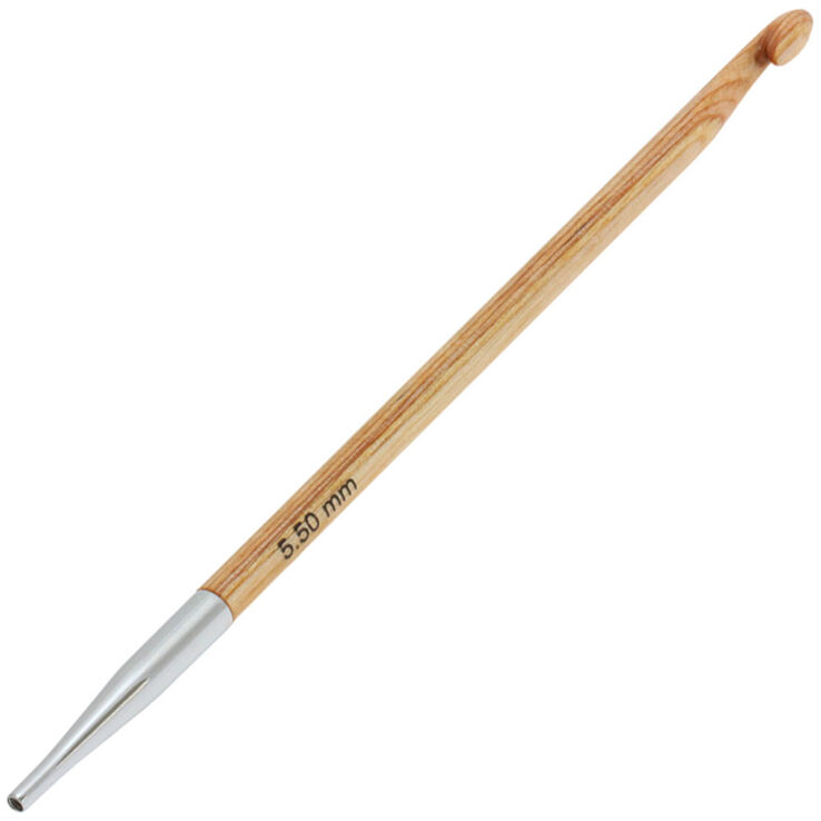 Lana Grossa Tunisian crochet hook design-wood 5,5 mm
