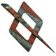 Wooden Clasp Cube | 01-blue/red brown/white/black mottled