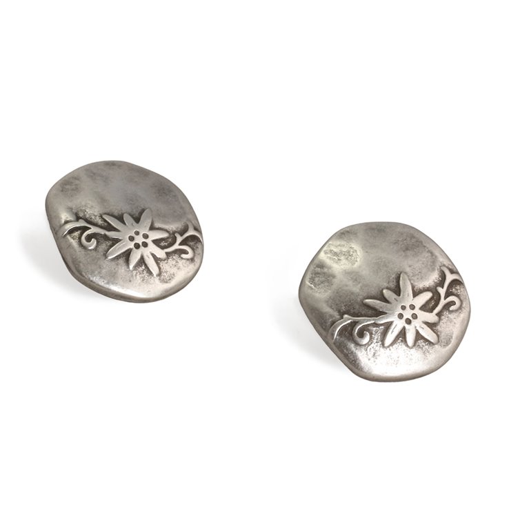 Union Knopf Metal button with eyelet 28 mm | 83-antique silver