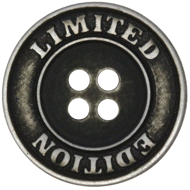 UNION KNOPF 453059/15mm | 7882-dark gray/silver