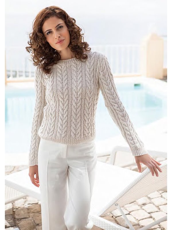 Lana Grossa SWEATER IN CABLE/RIB PATTERN Soloseta