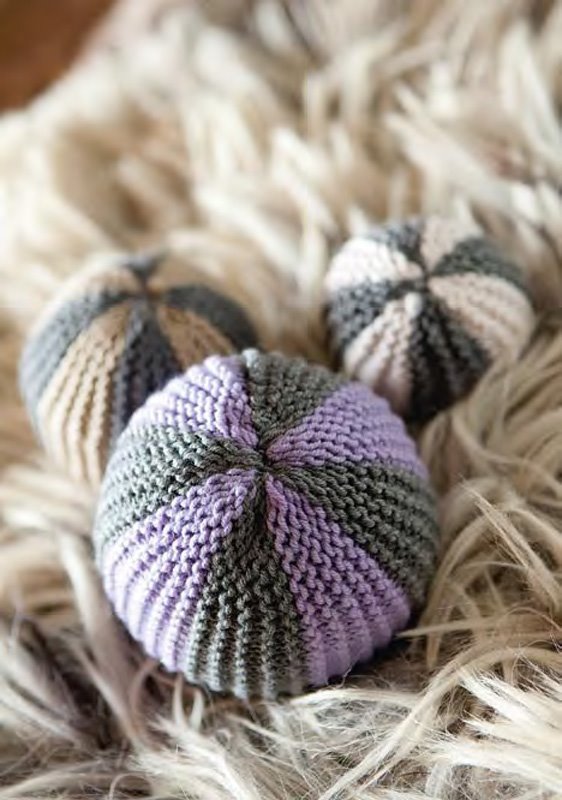 Lana Grossa Striped Knit Balls COOL WOOL big