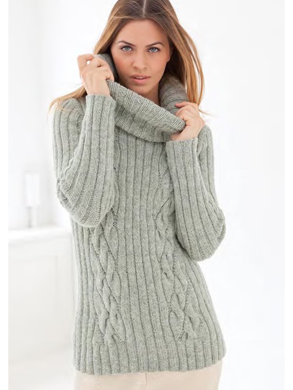 Lana Grossa Rib/Cable Sweater ALTA MODA ALPACA | FILATI Handknitting ...
