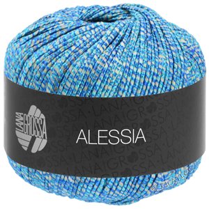 Lana Grossa ALESSIA | 015-blue/turquoise/silver gray