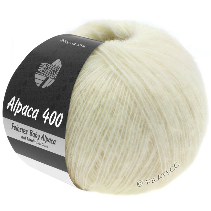 Lana Grossa ALPACA 400 | 01-raw white
