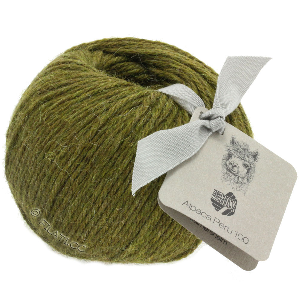Olive green Yarn - 100% Baby Alpaca - Medium - 50 gr./ 109 yd.