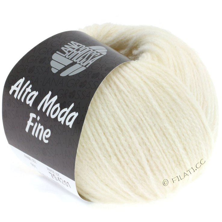 Lana Grossa ALTA MODA FINE Uni | 01-raw white