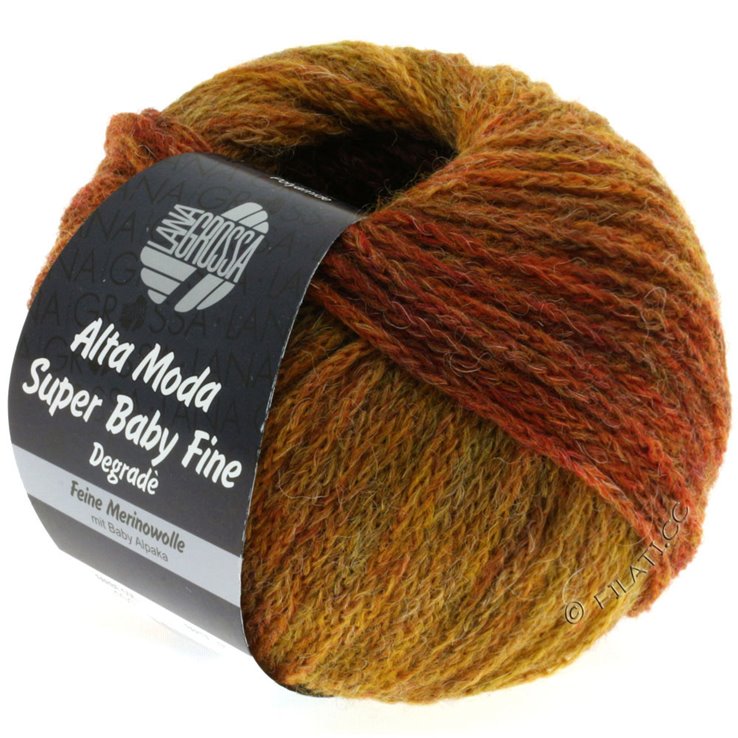 Lana Grossa ALTA MODA SUPER BABY FINE Degradè | 101-golden brown/chocolate brown/mustard/rust