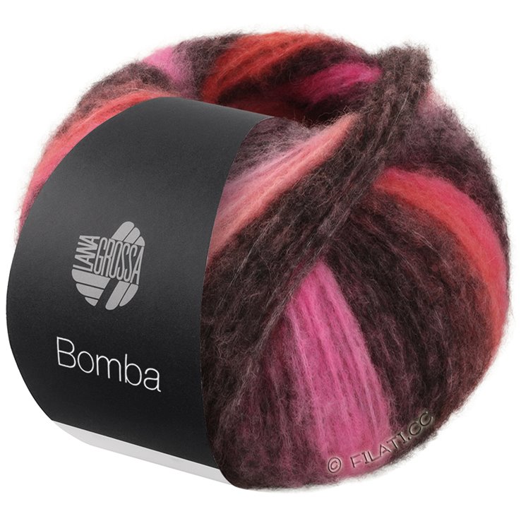 Lana Grossa BOMBA | 02-rose/pink/luminous red/blackberry/gray red/candy pink/dark gray