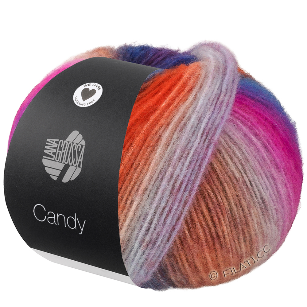 Lana Grossa CANDY | 03-brown/dark brown/red brown/turquoise/green/citrus yellow/nougat/camel/blue/beige/pink/dark blue/dark violet/orange/fuchsia