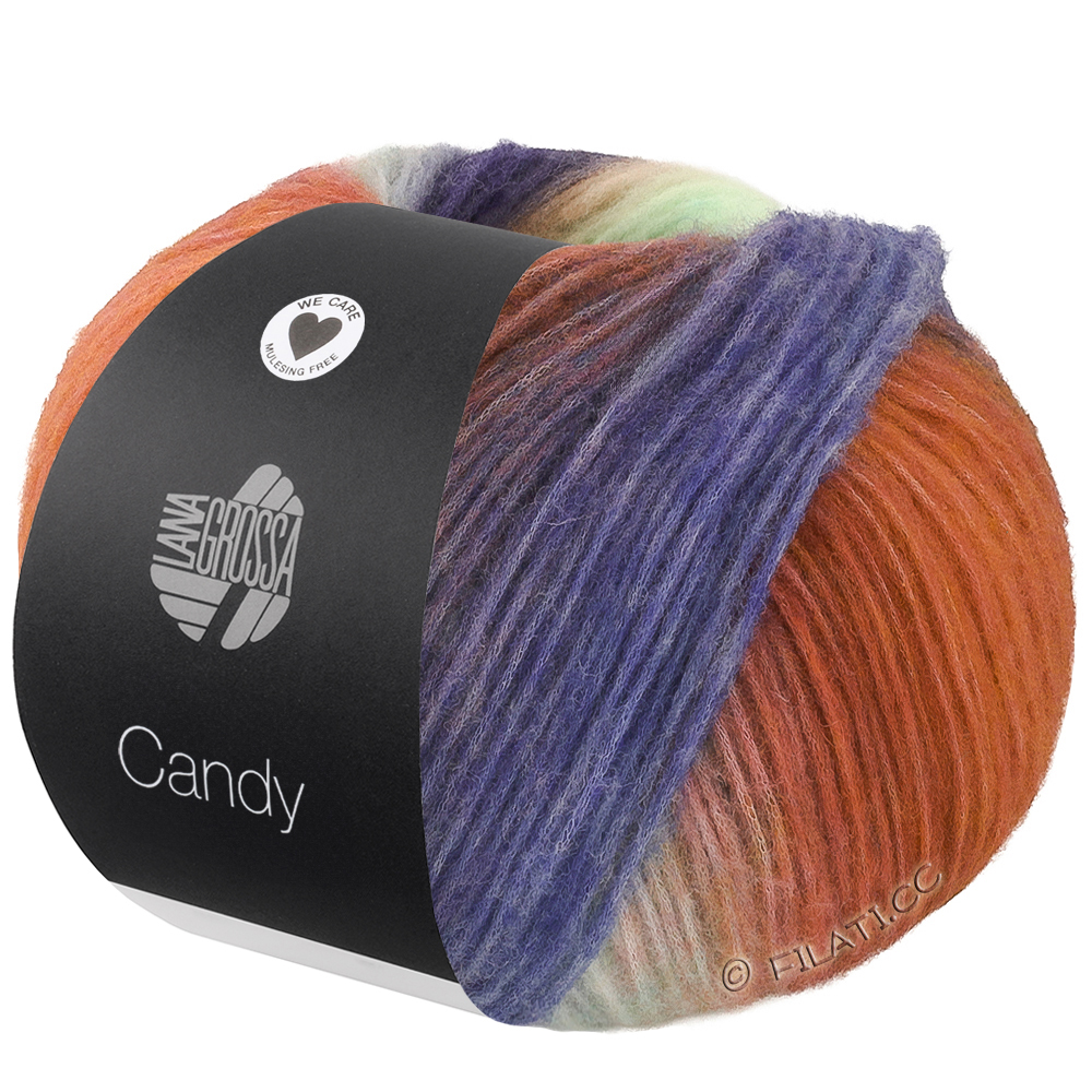 Lana Grossa CANDY | 04-camel/mint/dark brown/dark blue/dark gray/rust/dark violet/taupe/gray beige/turquoise/green/yellow green