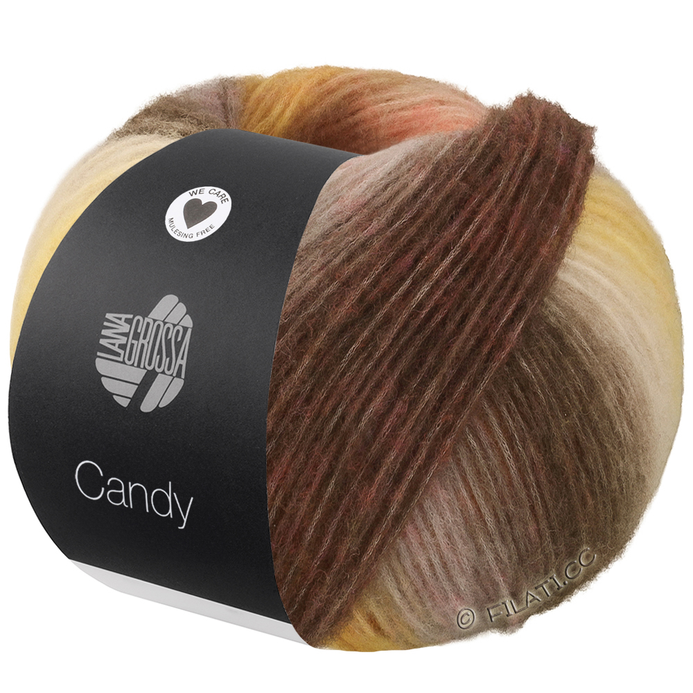 Lana Grossa CANDY | 07-purple/sweet lime/tomato red/purple/dark violet/beige/camel/gray brown/dark brown/corn yellow