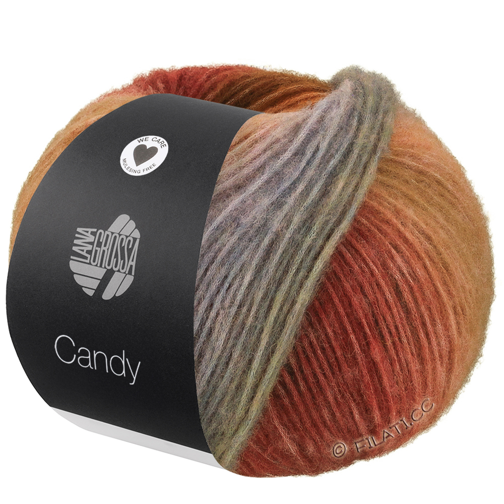Lana Grossa CANDY | 09-nougat/chocolate brown/rust brown/steel blue/green/fuchsia/pistachio/mint/turquoise/gray blue/purple
