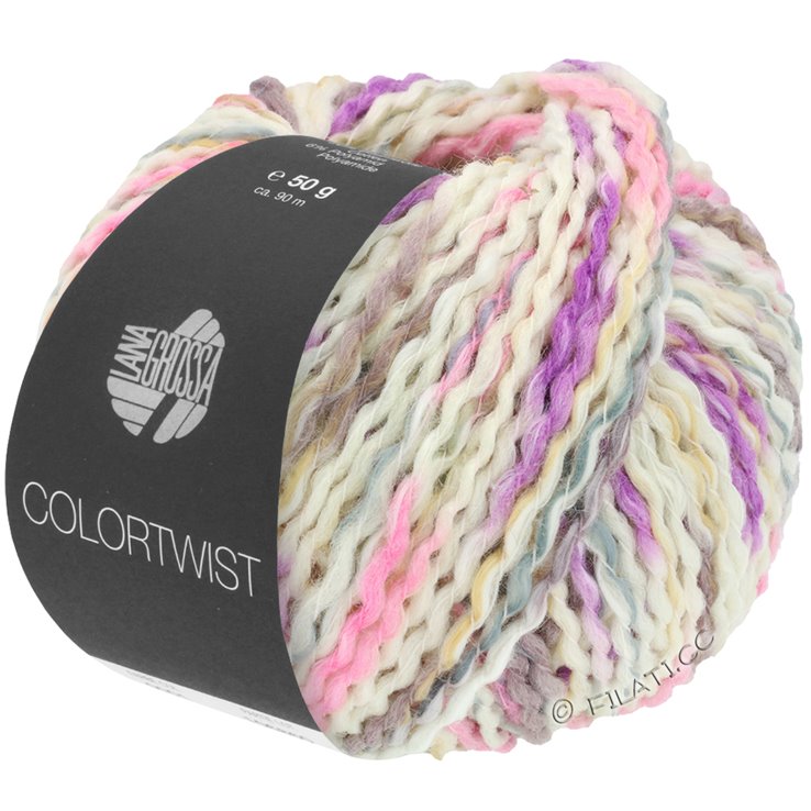 Lana Grossa COLORTWIST | 01-white/rose/gray/mauve