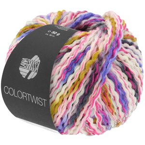 Lana Grossa COLORTWIST | 12-raw white/pink/light gray/mustard yellow/gray/purple