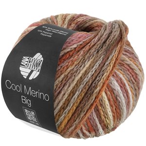 Lana Grossa COOL MERINO Big Color | 406-nougat/beige/taupe/cognac/tulipwood/silver gray/gray brown/antique pink