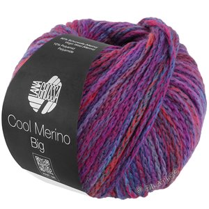 Lana Grossa COOL MERINO Big Color | 408-fuchsia/purple/blue gray/smoke blue/light gray/blue/tomato