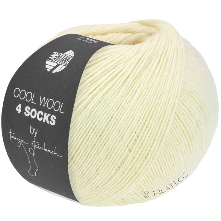 Lana Grossa COOL WOOL 4 SOCKS | 7710-raw white