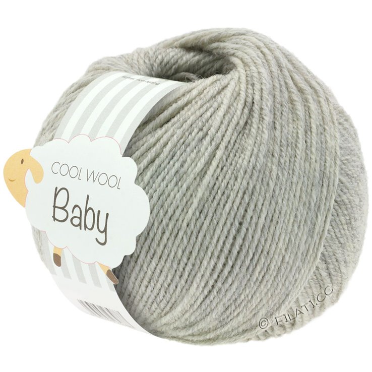 Lana Grossa COOL WOOL Baby 25g | 206-light gray mottled