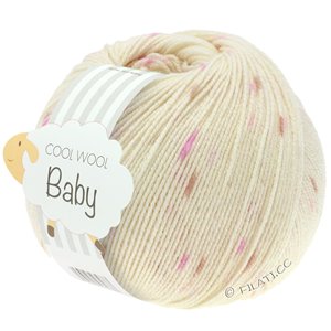 Lana Grossa COOL WOOL Baby 50g | 353-raw white/lilac/rose/berry