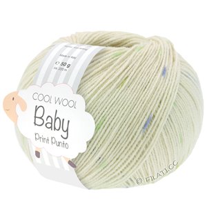 Lana Grossa COOL WOOL Baby Uni/Print 50g | 365-cream/light olive/subtle green/blue gray