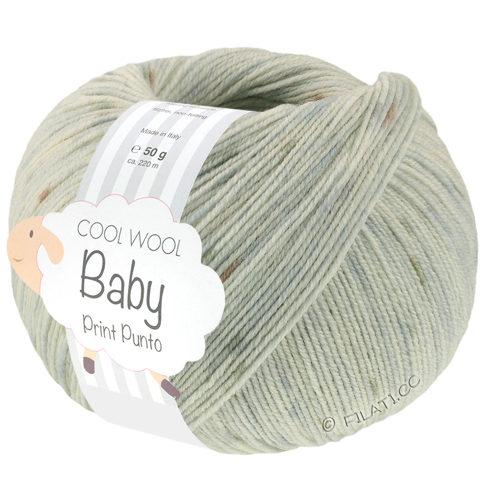 Lana Grossa COOL WOOL Baby Uni/Print 50g | 376-silver gray/taupe/light gray