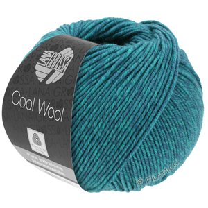 Lana Grossa COOL WOOL   Uni/Melange/Neon | 7110-petrol blue/blue green