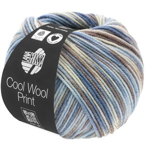 Lana Grossa COOL WOOL  Print | 763-light blue/grège/gray brown/blue gray