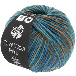 Lana Grossa COOL WOOL  Print | 817-pigeon blue/petrol green/gray brown