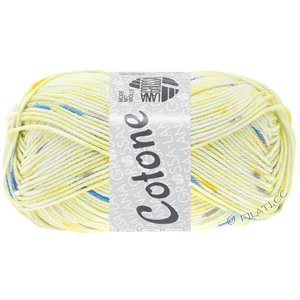 Lana Grossa COTONE  Print/Spray/Mouliné | 416-cream/citrus yellow/gray/petrol/yolk yellow