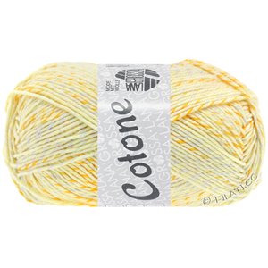 Lana Grossa COTONE  Print/Spray/Mouliné | 518-subtle yellow/yolk yellow/silver gray