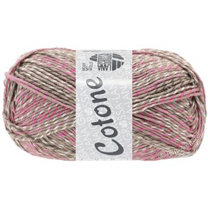 Lana Grossa COTONE  Print/Spray/Mouliné | 520-beige/pink/white/gray brown