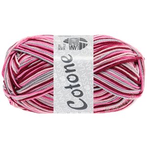 Lana Grossa COTONE  Print/Spray/Mouliné | 327-rose/pink/bordeaux/light gray