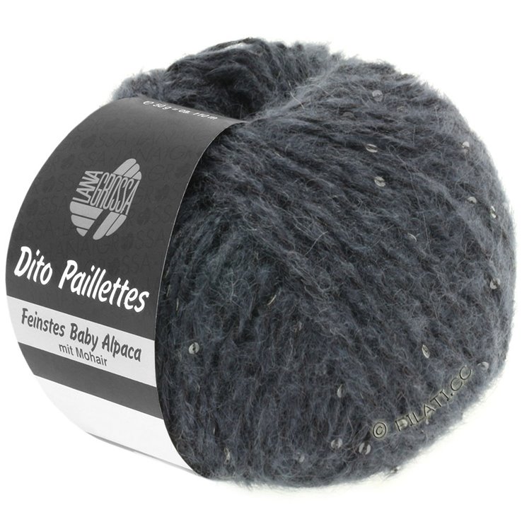 Lana Grossa DITO Paillettes | 101-anthracite