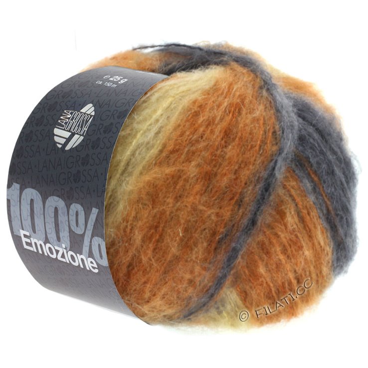 Lana Grossa EMOZIONE Degradé | 101-beige/golden brown/dark gray