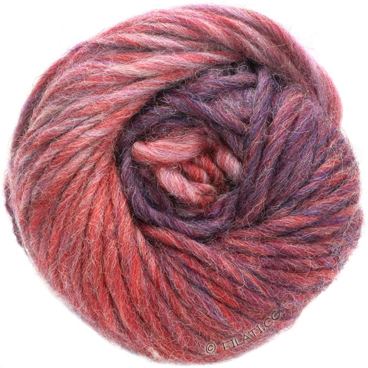 Lana Grossa FELTRO Dégradé | 1301-brick red/gray rose/eggplant